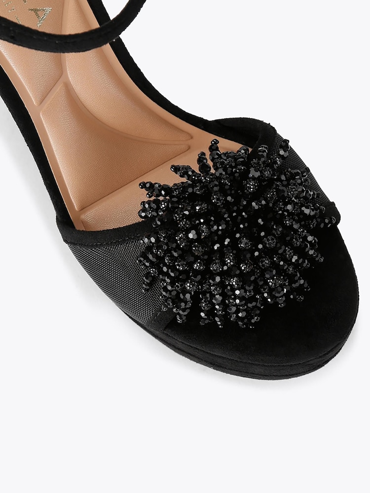 Carvela Black Lucia Platform Embellished Heeled Sandals - Image 4 of 4