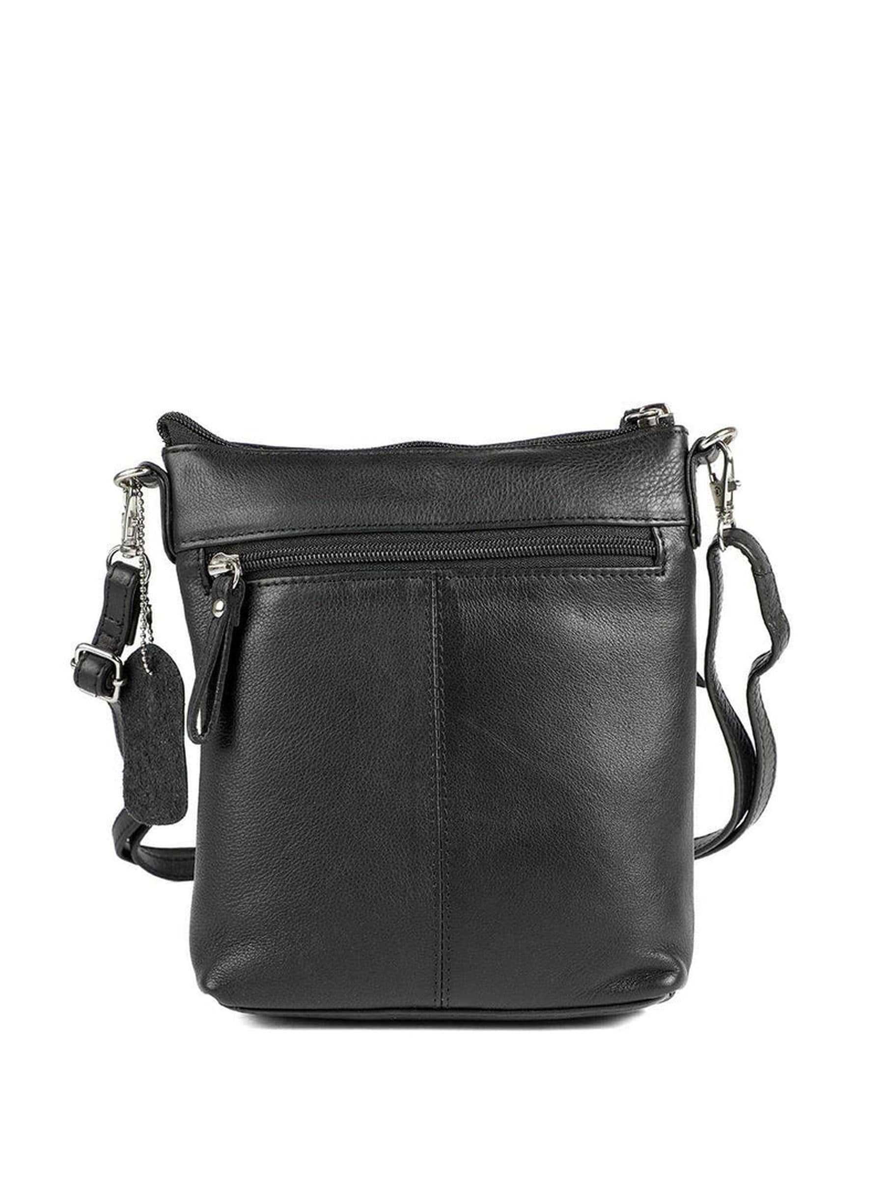 Pavers Women's Black Leather Zip Close Crossbody Bag In - Image 2