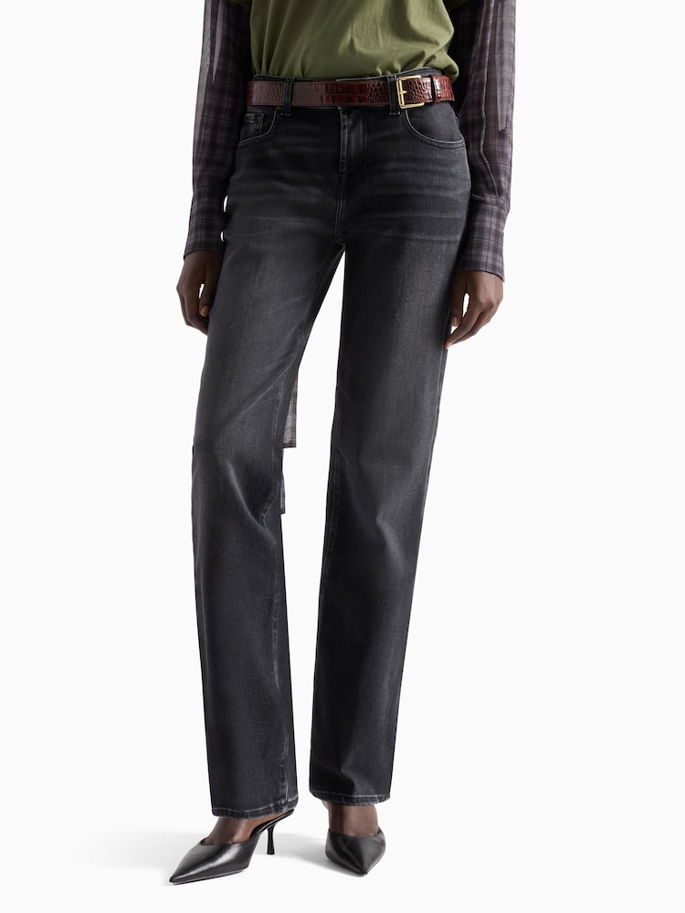 7 For All Mankind Blue Bonnie Solarstorm Curvilinear Jeans - Image 1 of 6