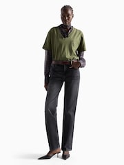 7 For All Mankind Blue Bonnie Solarstorm Curvilinear Jeans - Image 5 of 6