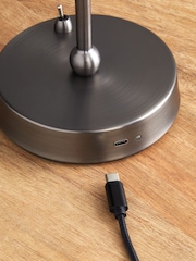 Pewter Grey Hector Rechargeable Large Wireless Table Lamp - Image 3 of 5