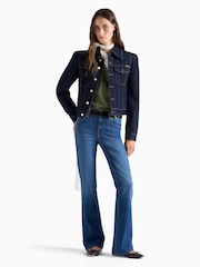 7 For All Mankind Blue Relaxed Blackout Skinny Jeans - Image 4 of 6