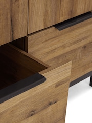 Dark Bronx Oak Effect Triple, 2 Drawers Wardrobe - Image 10 of 11