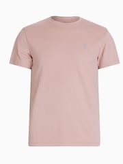 AllSaints Pink 100% Cotton Brace Contrast Crew T-Shirt - Image 6 of 6