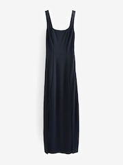 Marineblau/blau - Brautjungfern-Maxikleid mit Carré-Ausschnitt - Bild 6 von 7