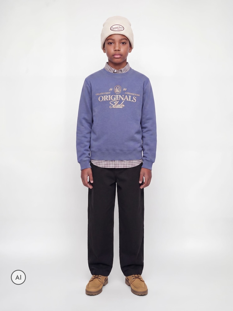 Чорний - JACK & JONES JUNIOR Barrel Fit Chino Joggers - Image 2 of 5