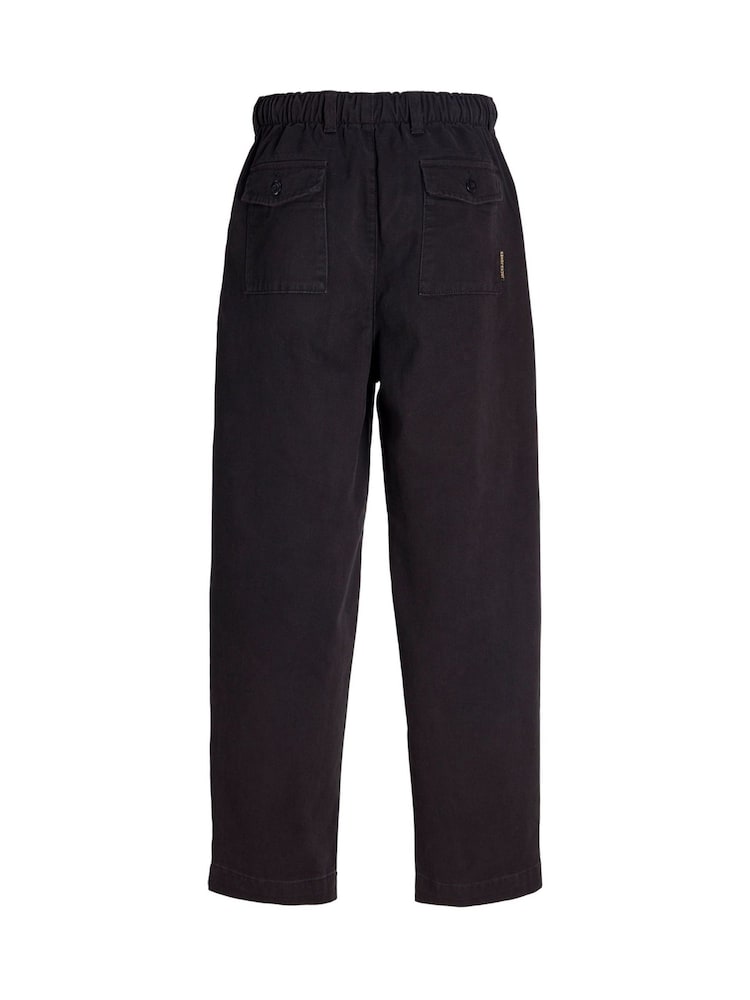 Чорний - JACK & JONES JUNIOR Barrel Fit Chino Joggers - Image 5 of 5