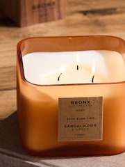 Orange Bronx Sandalwood and Amber 3 Wick Fragranced Candle - Image 3 of 4