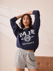 Blue Yale Sweatshirt and Short Pyjamas - Image 1 of 9