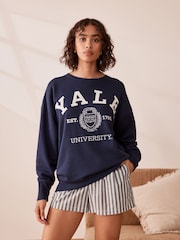 Blue Yale Sweatshirt and Short Pyjamas - Image 2 of 9