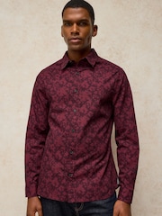 White Stuff Purple Salcombe Print Shirt - Image 1 of 6