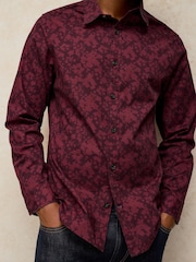 White Stuff Purple Salcombe Print Shirt - Image 4 of 6