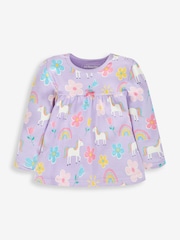 JoJo Maman Bébé Lilac Girls' Unicorn Glow-In-The-Dark  Pyjamas - Image 6 of 9