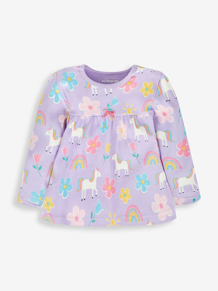 JoJo Maman Bébé - Eenhoorn voor meisjes Glow-In-The-Dark pyjama - Image 6 of 9