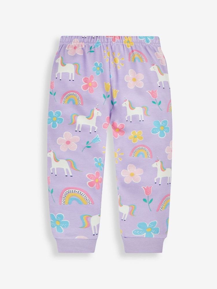 JoJo Maman Bébé - Eenhoorn voor meisjes Glow-In-The-Dark pyjama - Image 7 of 9