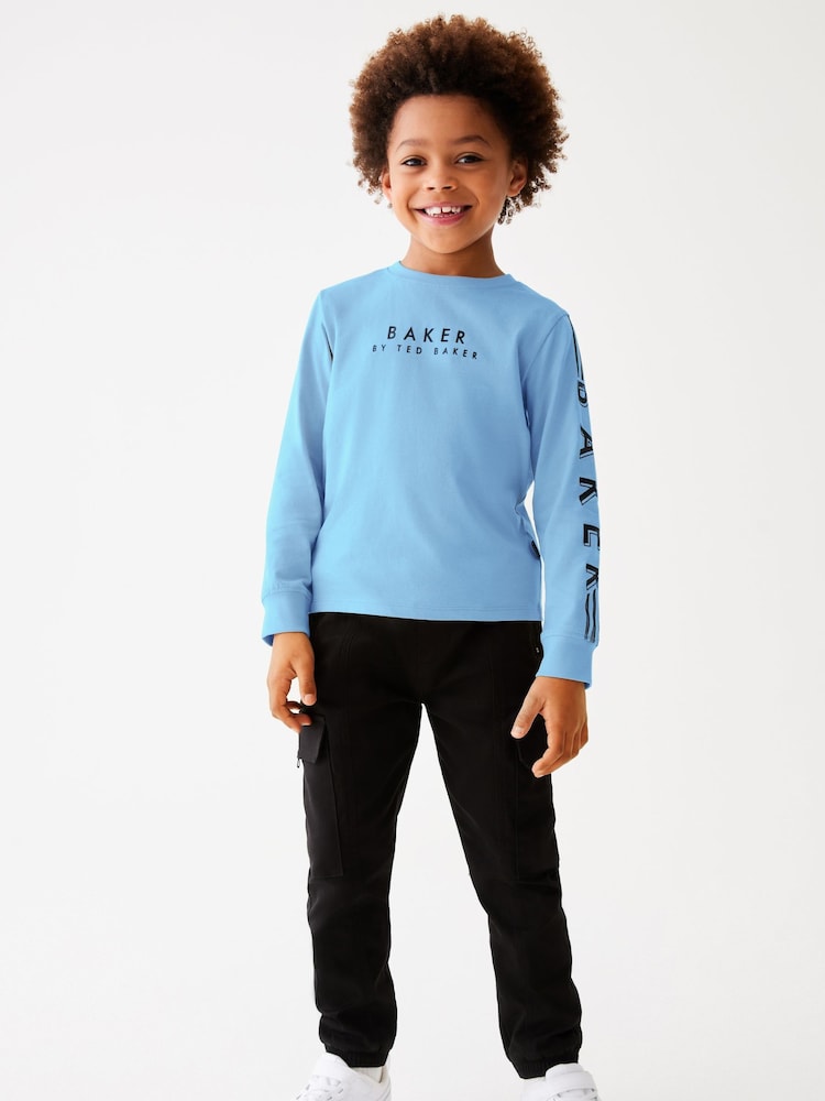 Baker by Ted Baker Long Sleeve Logo 100% Cotton T-Shirt - Image 1 of 14