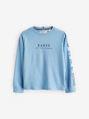 Baker by Ted Baker Long Sleeve Logo 100% Cotton T-Shirt - Image 11 of 14
