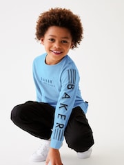 Baker by Ted Baker Long Sleeve Logo 100% Cotton T-Shirt - Image 4 of 14