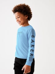 Baker by Ted Baker Long Sleeve Logo 100% Cotton T-Shirt - Image 8 of 14