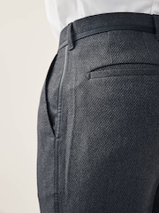 Grey Slim Tuxedo Trousers - Image 4 of 9