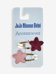 JoJo Maman Bébé Pink Star Clips 2-Pack - Image 2 of 2