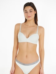 Calvin Klein Green Radiant Cotton Thong - Image 1 of 4