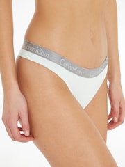 Calvin Klein Green Radiant Cotton Thong - Image 3 of 4