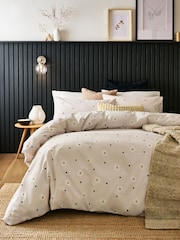 2 Pack Black/White Heart and Flower Reversible Duvet Cover and Pillowcase Set - Image 3 of 7