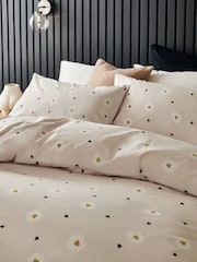 2 Pack Black/White Heart and Flower Reversible Duvet Cover and Pillowcase Set - Image 5 of 7