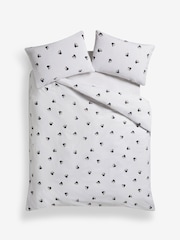 2 Pack Black/White Heart and Flower Reversible Duvet Cover and Pillowcase Set - Image 6 of 7