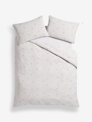 2 Pack Black/White Heart and Flower Reversible Duvet Cover and Pillowcase Set - Image 7 of 7