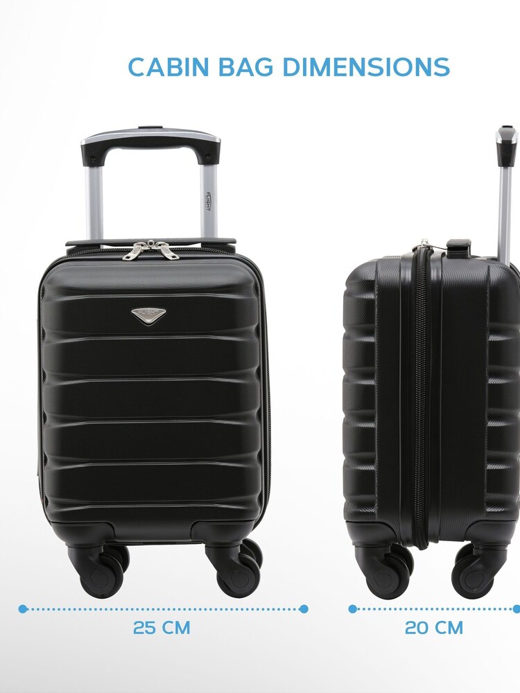 Flight Knight Black Small Carry-On Suitcase - Image 2 of 7 Flight Knight Black Small Carry-On Suitcase - Image 2 of 7