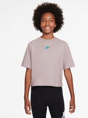 Nike Cool Grey Sportswear Short-Sleeve Top - Image 1 of 4
