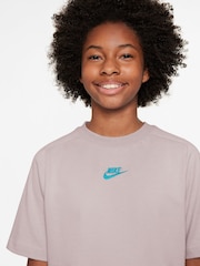 Nike Cool Grey Sportswear Short-Sleeve Top - Image 3 of 4