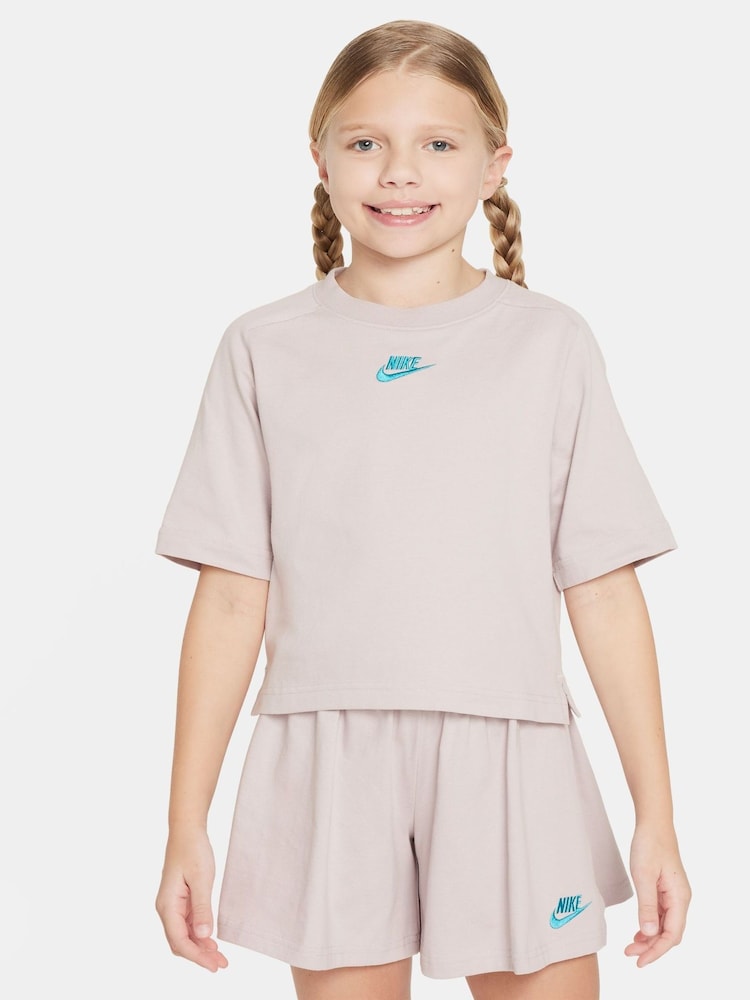 Nike Cool Grey Sportswear Short-Sleeve Top - Image 4 of 4
