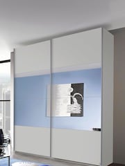 Rauch Grey Cameron Wood and Centre Mirror Semi 1.8m Sliding Fitted Wardrobe - Image 1 of 2