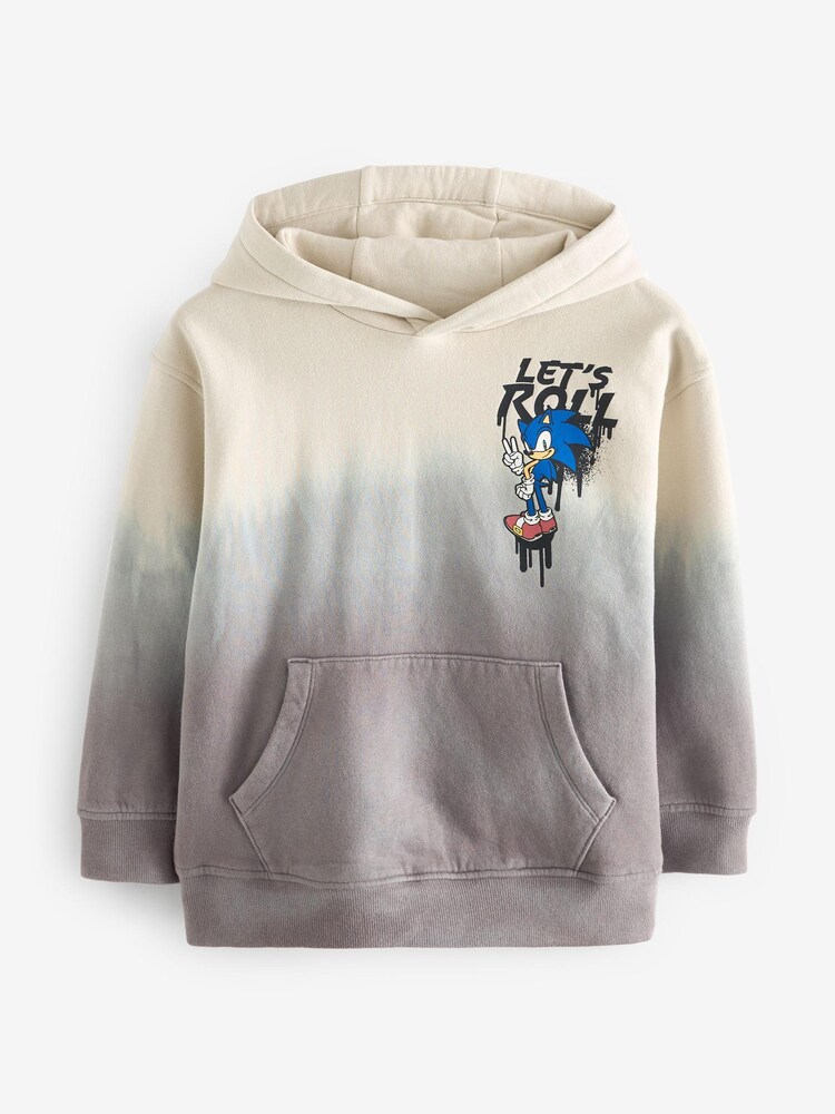 Neutral Licensed Sonic Dip Dye Hoodie (4-14yrs) - Image 1 of 3