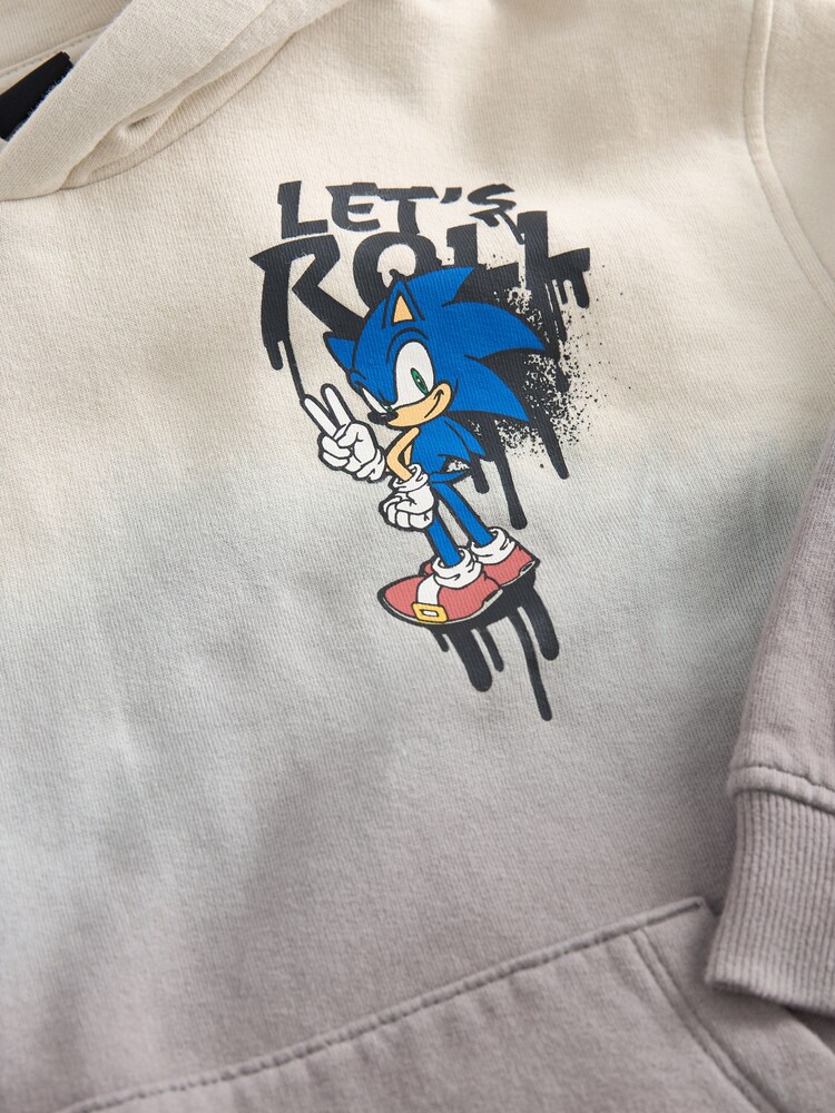 Neutral Licensed Sonic Dip Dye Hoodie (4-14yrs) - Image 3 of 3