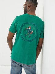 FatFace Green Foxy Walking Club T-Shirt - Image 2 of 5
