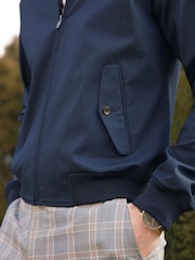 Navy Blue Slim Harrington Jacket - Image 3 of 8