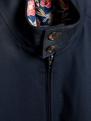 Navy Blue Slim Harrington Jacket - Image 4 of 8