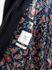 Navy Blue Slim Harrington Jacket - Image 5 of 8