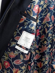 Navy Blue Slim Harrington Jacket - Image 7 of 8