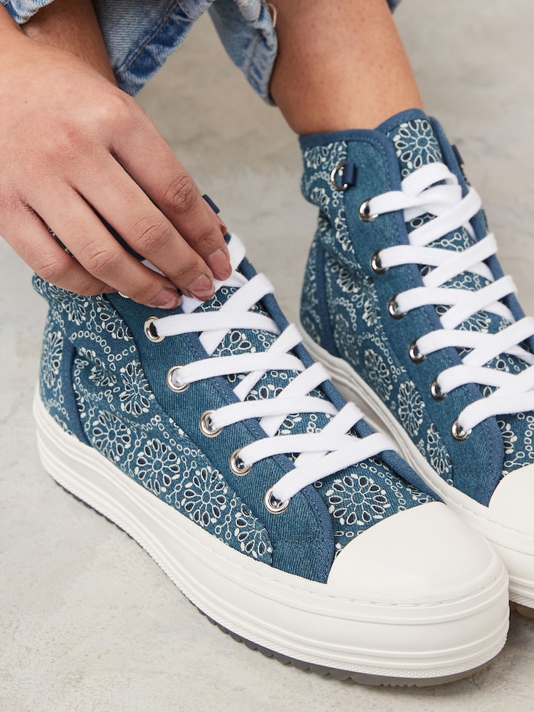 Buy Denim Forever Comfort® Chunky High Top Baseball Trainers from