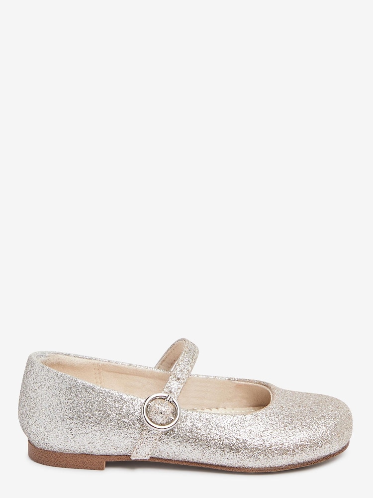 Silver and Gold Ombre Glitter Standard Fit (F) Mary Jane Occasion Shoes - Image 1 of 4