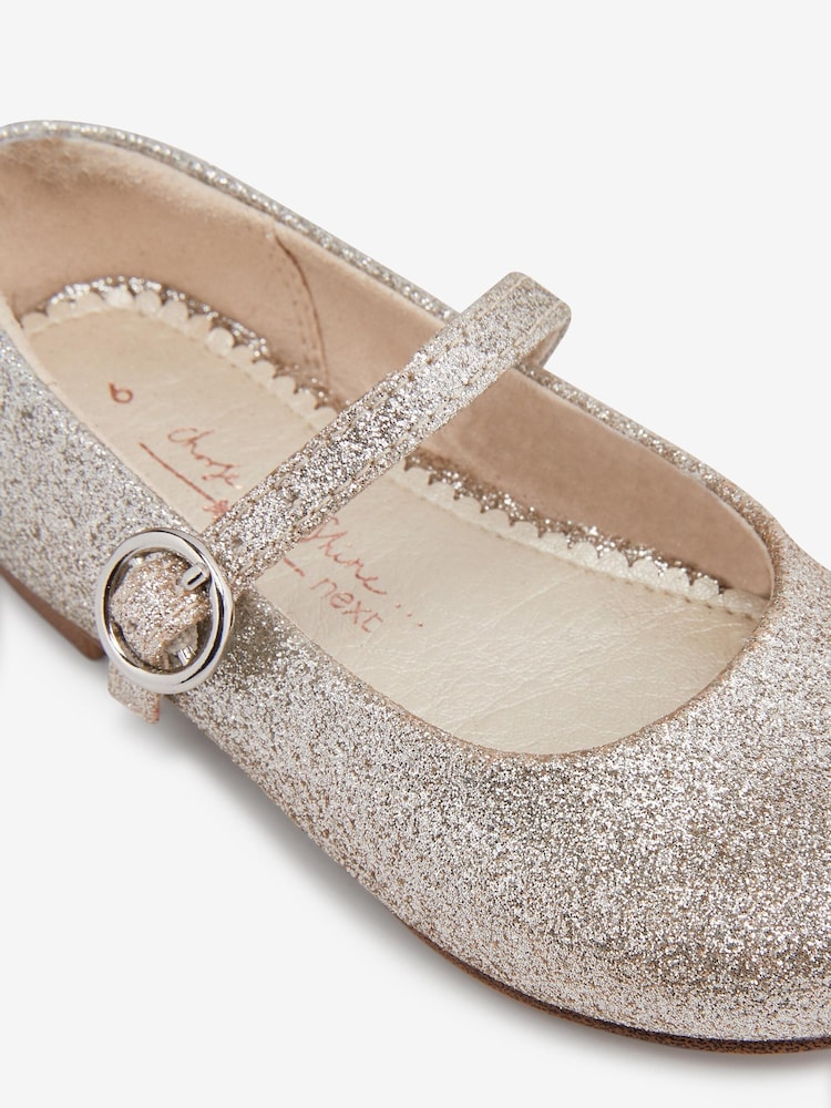 Silver and Gold Ombre Glitter Standard Fit (F) Mary Jane Occasion Shoes - Image 4 of 4 Silver and Gold Ombre Glitter Standard Fit (F) Mary Jane Occasion Shoes - Image 4 of 4
