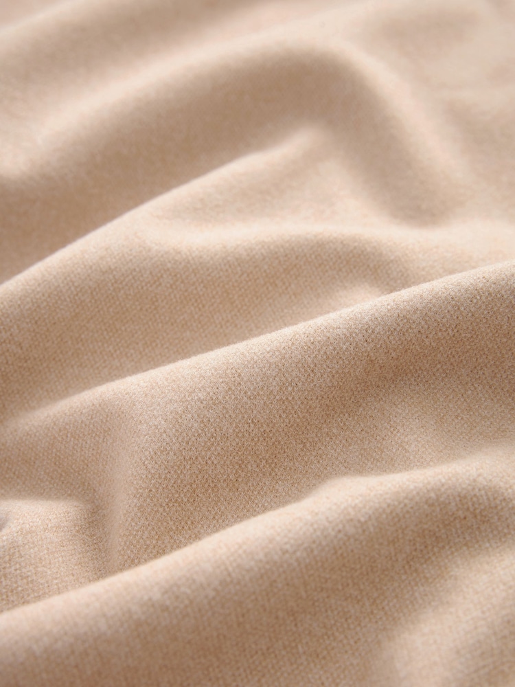 Neutral Mid-Length Coat with Detachable Faux Fur Collar - Image 12 of 12