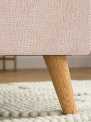 Pink Rose Plush Chenille Matson Upholstered Bed Frame - Image 5 of 10