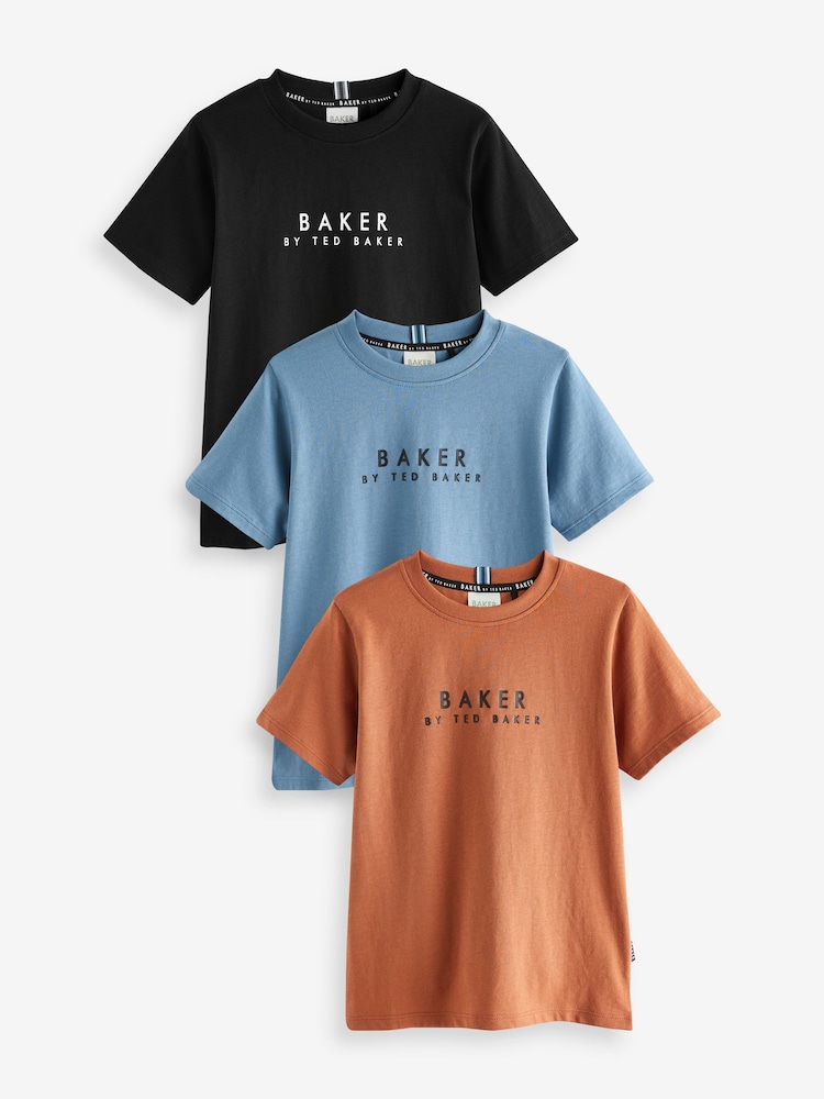 Baker by Ted Baker 100% Cotton T-Shirts 3 Pack - Image 1 of 6