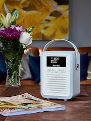VQ Grey Light Grey Retro Mini DAB Radio - Image 2 of 6